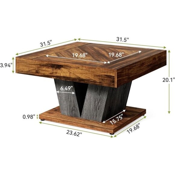 LITTLE TREE Square Coffee Table - Picture 6 of 7